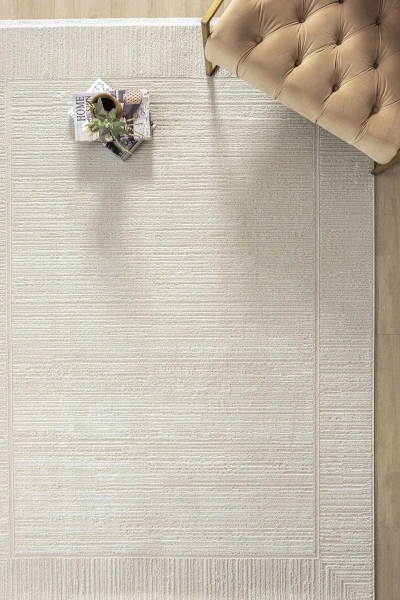 Modern Dokuma Halı Bordürlü Yıkanabilir Oturma Odası Halısı Salon Halısı Yolluk