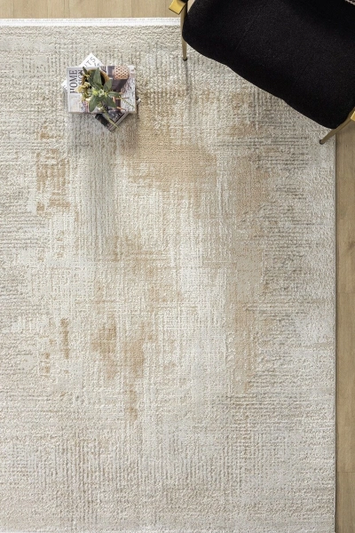 Modern Dokuma Halı Yıkanabilir Yolluk Oturma Odası Halısı Salon Halısı Mutfak Halısı BEJ