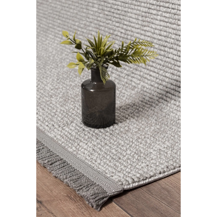 Gri Dokuma Halı Bukleli Salon Oturma Odası Yatak Çocuk Odası Koridor Halısı Yolluk Gri