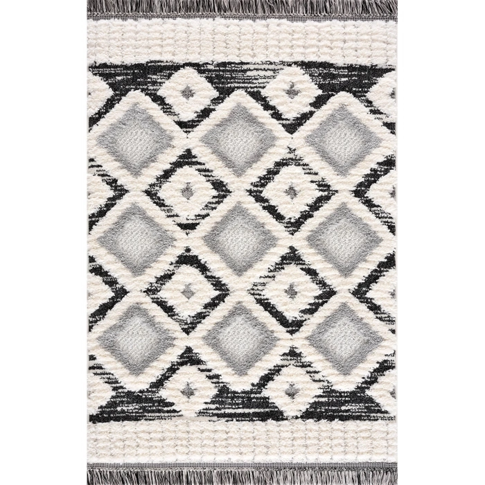 Elite Bukle Yumuşak Shaggy Selma Serisi Saçaklı Desenli Halı Kilim Salon Oturma Odası