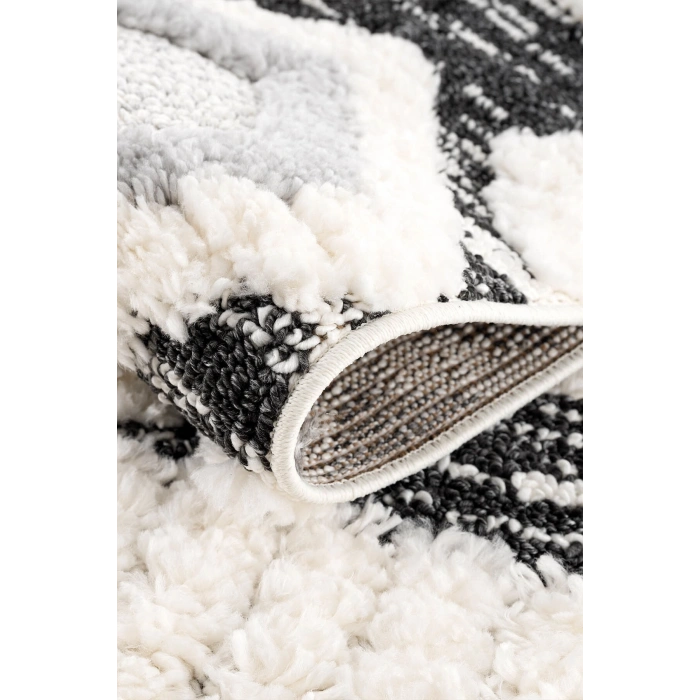 Elite Bukle Yumuşak Shaggy Selma Serisi Saçaklı Desenli Halı Kilim Salon Oturma Odası