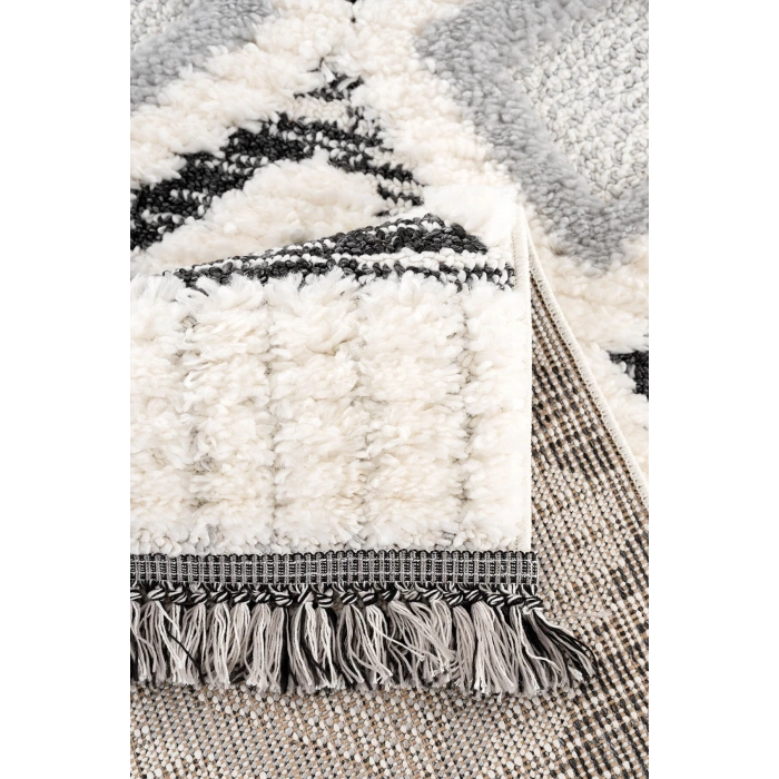 Elite Bukle Yumuşak Shaggy Selma Serisi Saçaklı Desenli Halı Kilim Salon Oturma Odası