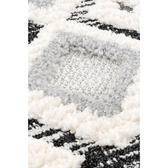 Elite Bukle Yumuşak Shaggy Selma Serisi Saçaklı Desenli Halı Kilim Salon Oturma Odası