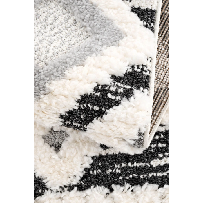 Elite Bukle Yumuşak Shaggy Selma Serisi Saçaklı Desenli Halı Kilim Salon Oturma Odası