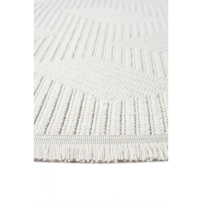 Beyaz Yumuşak Dokulu Daire Halı Kilim Salon Mutfak Koridor Yolluk Dokuma Makine Halısı 001 DAİRE