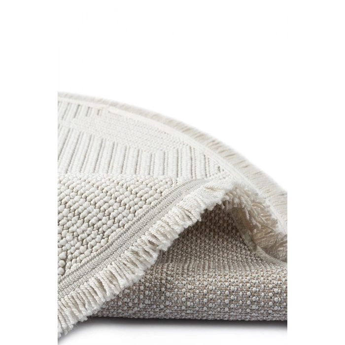Beyaz Yumuşak Dokulu Daire Halı Kilim Salon Mutfak Koridor Yolluk Dokuma Makine Halısı 001 DAİRE