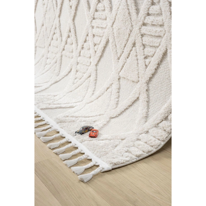 Krem Modern Dokuma Halı Yolluk Antre Oturma Odası Salon Mutfak Halısı