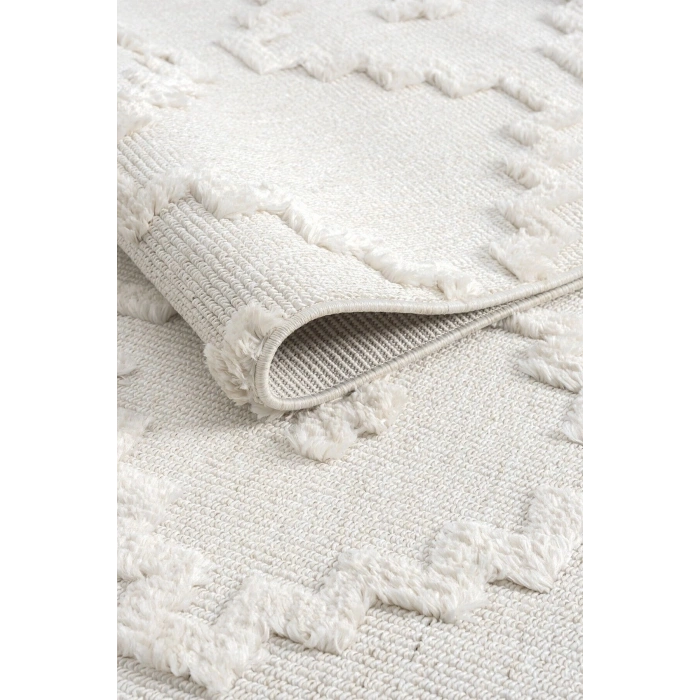 Krem Renk Modern Dokuma Halı Yolluk Antre Oturma Odası Salon Mutfak Halısı