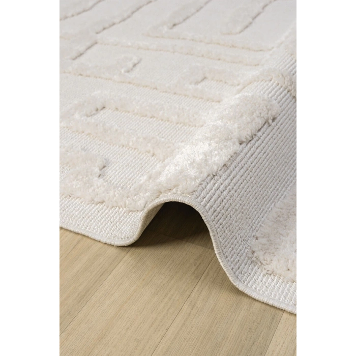 Krem Renk Modern Dokuma Halı Yolluk Antre Oturma Odası Salon Mutfak Halısı