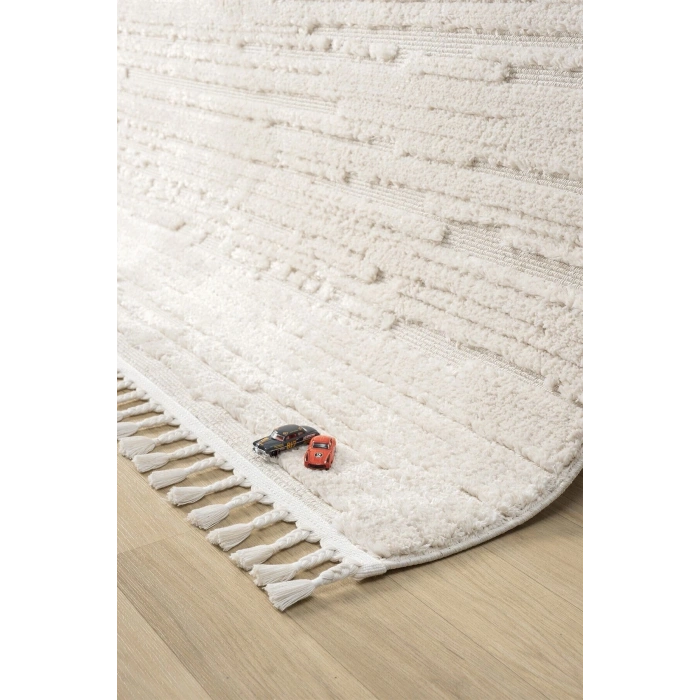 Krem Renk Modern Dokuma Halı Yolluk Antre Oturma Odası Salon Mutfak Halısı