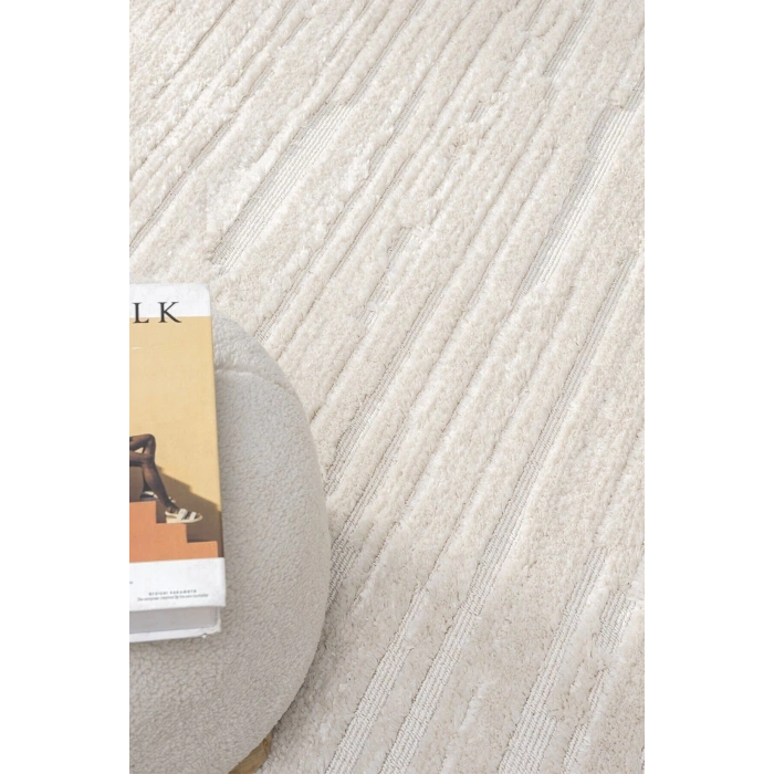 Krem Renk Modern Dokuma Halı Yolluk Antre Oturma Odası Salon Mutfak Halısı