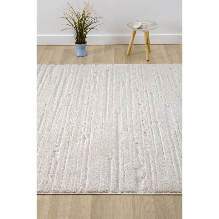 Krem Renk Modern Dokuma Halı Yolluk Antre Oturma Odası Salon Mutfak Halısı