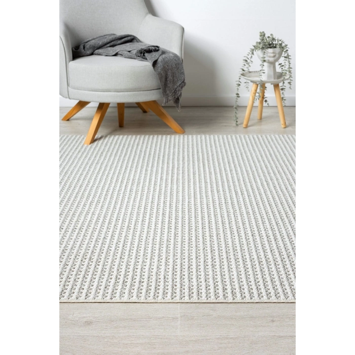 Beyaz Gri Yumuşak Dokulu Halı Kilim Salon Mutfak Koridor Yolluk Dokuma Makine Halısı 0014