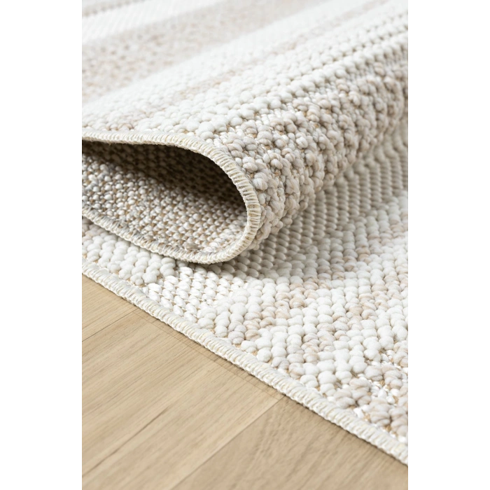 Krem Bej Yumuşak Dokulu Halı Kilim Salon Mutfak Koridor Yolluk Dokuma Makine Halısı 0015