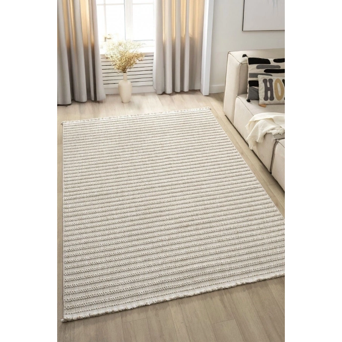 Bej Kahverengi Dokuma Halı Kilim Salon Mutfak Koridor Yolluk Dokuma Makine Halısı 0019