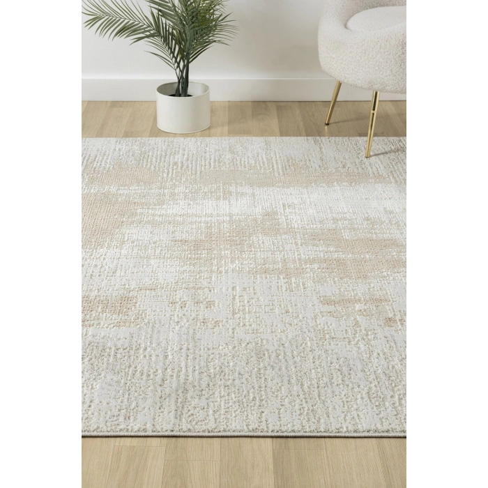 Modern Dokuma Halı Yıkanabilir Yolluk Oturma Odası Halısı Salon Halısı Mutfak Halısı BEJ