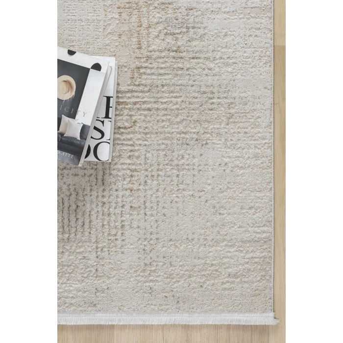 Modern Dokuma Halı Yıkanabilir Yolluk Oturma Odası Halısı Salon Halısı Mutfak Halısı BEJ