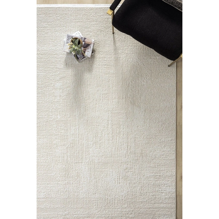 Modern Dokuma Halı Yıkanabilir Yolluk Antre Oturma Odası Halısı Salon Halısı Grimsi BEYAZ