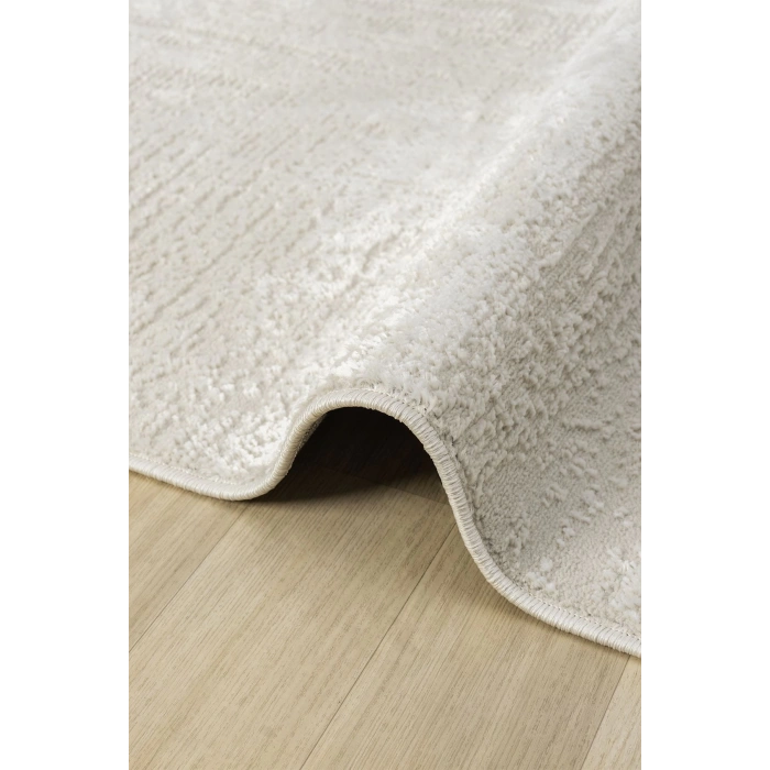 Modern Dokuma Halı Yıkanabilir Yolluk Antre Oturma Odası Halısı Salon Halısı Grimsi BEYAZ