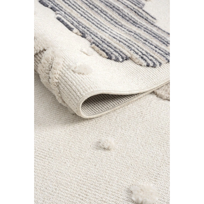 Krem Yumuşak Bukleli Balonlu Bulutlu Dokuma Halı Bebek Odası Çocuk Odası Genç Odası Halısı 16