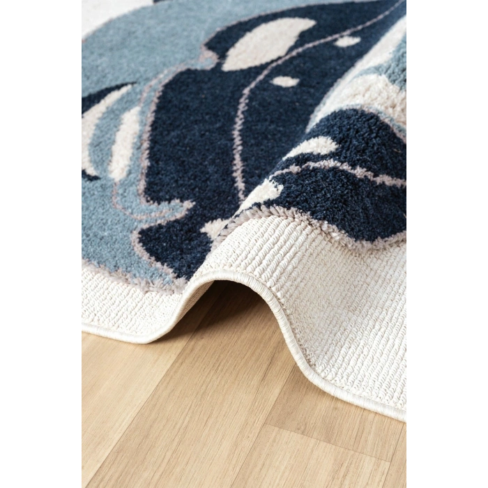 Yumuşak Bukleli Krem Mavi Araba Figürlü Dokuma Halı Bebek Odası Çocuk Odası Genç Odası Halısı 14