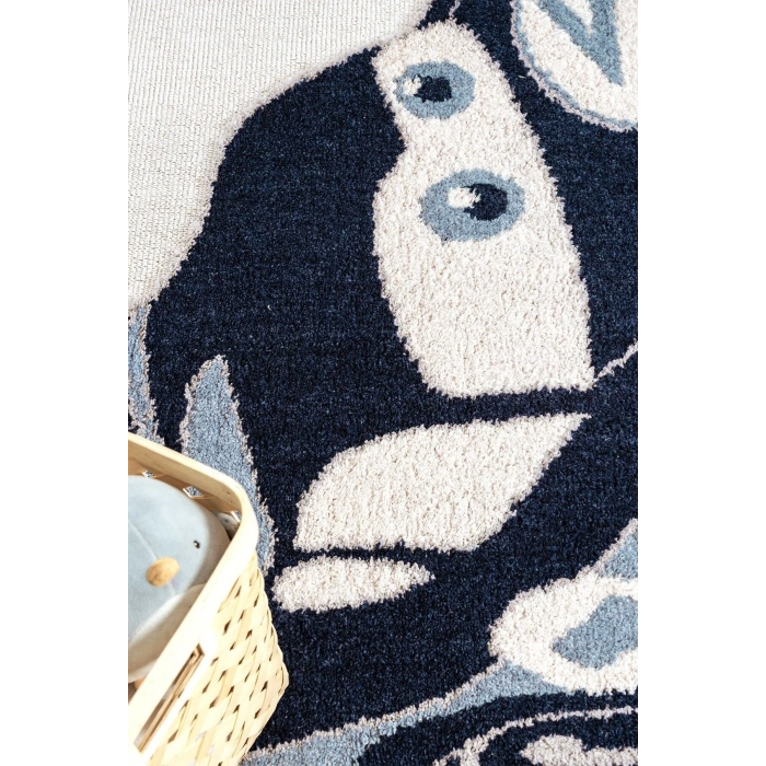 Yumuşak Bukleli Krem Mavi Araba Figürlü Dokuma Halı Bebek Odası Çocuk Odası Genç Odası Halısı 14