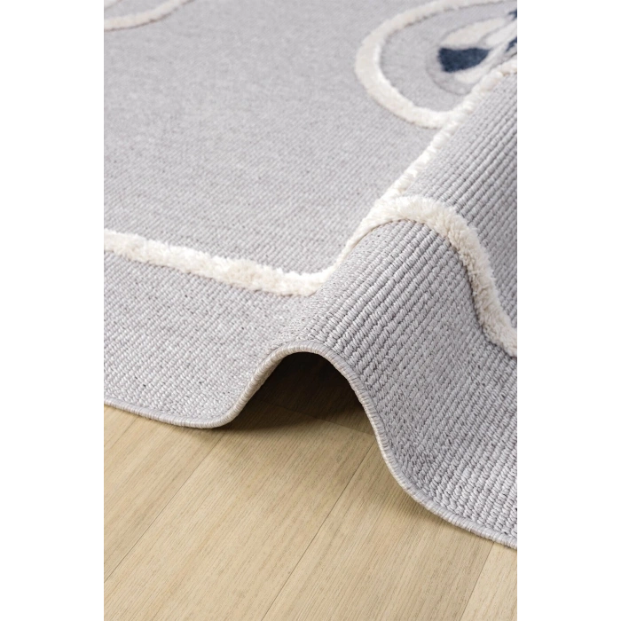 Futbol Sahası Gri Halı Yumuşak Bukleli Dokuma Halı Bebek Odası Çocuk Odası Genç Odası Halısı 15