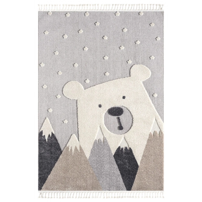 Ayıcıklı Yumuşak Bukleli Dokuma Halı Bebek Odası Çocuk Odası Genç Odası Halısı 17