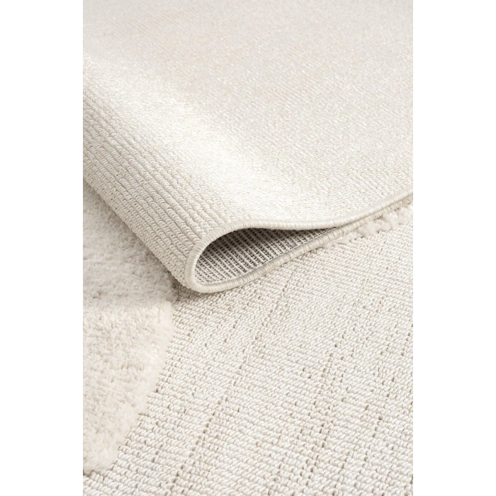 Krem Yumuşak Bukleli Tavşan Figürlü Dokuma Halı Bebek Odası Çocuk Odası Genç Odası Halısı 19