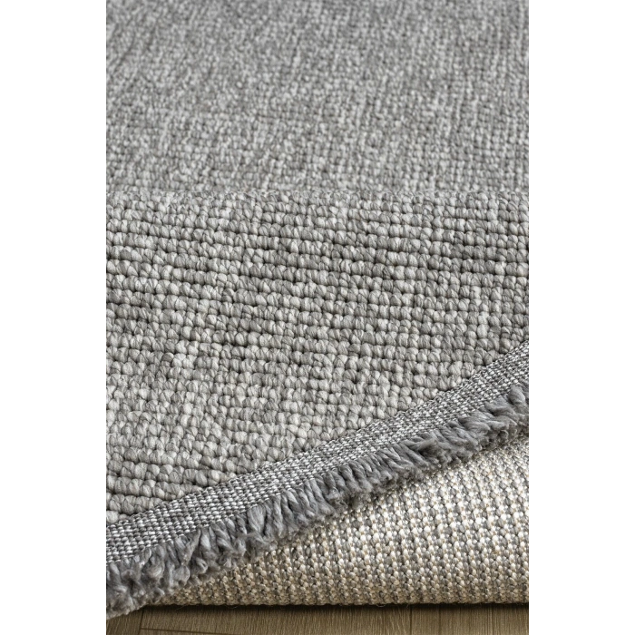 Gri Oval Dokuma Halı Salon Oturma Odası Yatak Odası Koridor Yolluk Halısı GRİ OVAL