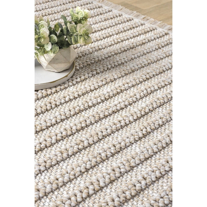 Oval Bej Halı Modern Oturma Odası Salon Mutfak Koridor Antre Balkon Çocuk Odası Halısı 0019