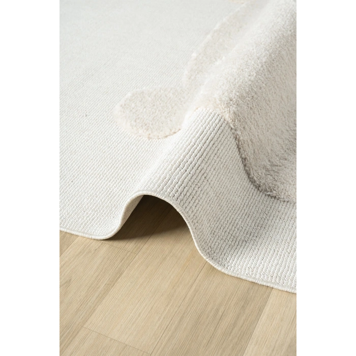 Krem Ayıcıklı Bebek Çocuk Odası Halısı Yumuşak Leke Tutmaz Antialerjik 24