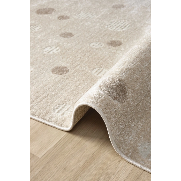 Yumuşak Puantiyeli Dokuma Halı Leke Tutmaz Bebek Odası Çocuk Odası Genç Odası Halısı PUANTİYE