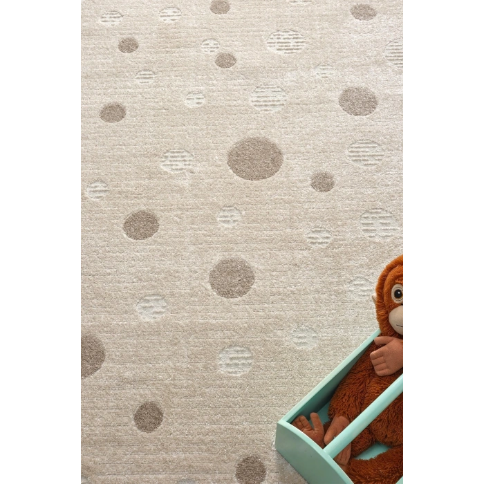 Yumuşak Puantiyeli Dokuma Halı Leke Tutmaz Bebek Odası Çocuk Odası Genç Odası Halısı PUANTİYE