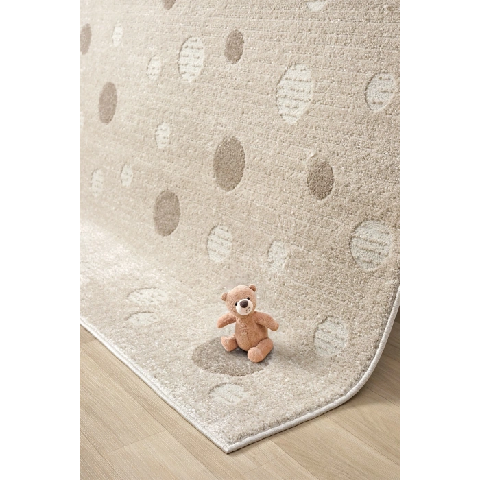 Yumuşak Puantiyeli Dokuma Halı Leke Tutmaz Bebek Odası Çocuk Odası Genç Odası Halısı PUANTİYE