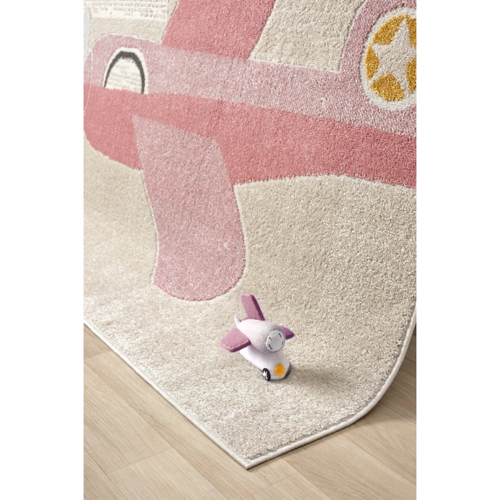 Yumuşak Dokuma Halı Leke Tutmaz Uçak Figürlü Bebek Odası Çocuk Odası Genç Odası Halısı UÇAK