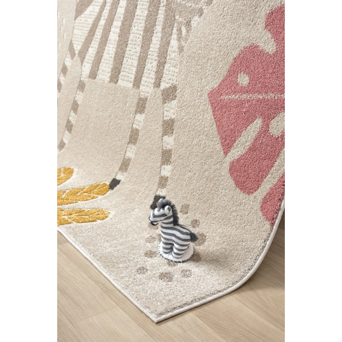 Yumuşak Dokuma Halı Zebra Figürlü Leke Tutmaz Bebek Odası Çocuk Odası Genç Odası Halısı ZEBRA