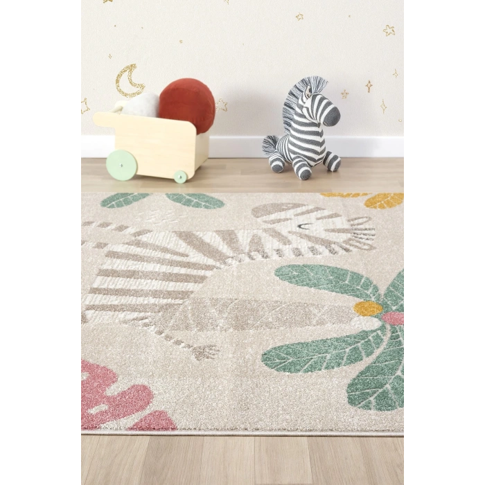 Yumuşak Dokuma Halı Zebra Figürlü Leke Tutmaz Bebek Odası Çocuk Odası Genç Odası Halısı ZEBRA