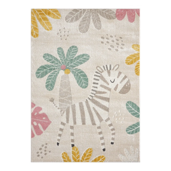 Yumuşak Dokuma Halı Zebra Figürlü Leke Tutmaz Bebek Odası Çocuk Odası Genç Odası Halısı ZEBRA