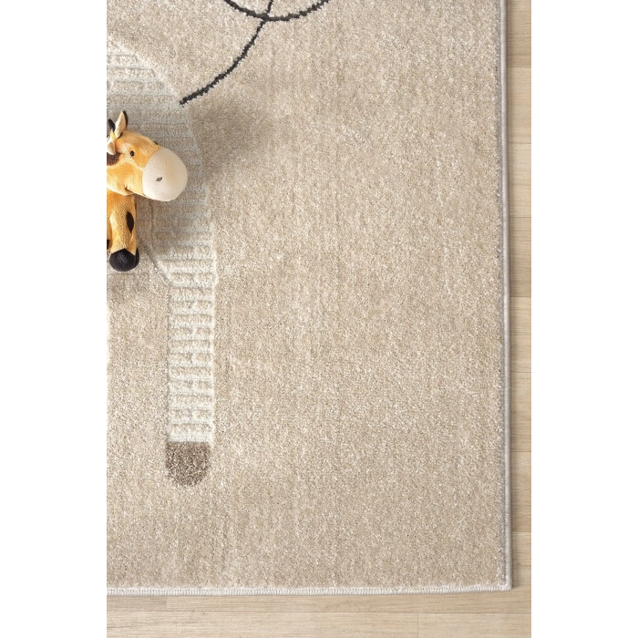 Yumuşak Dokuma Halı Zürafa Figürlü Leke Tutmaz Bebek Odası Çocuk Odası Genç Odası Halısı ZÜRAFA