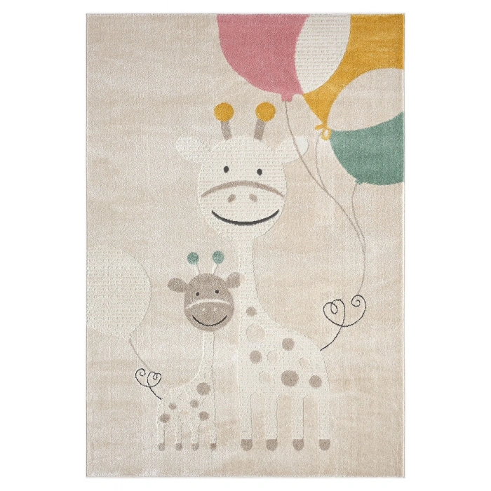 Yumuşak Dokuma Halı Zürafa Figürlü Leke Tutmaz Bebek Odası Çocuk Odası Genç Odası Halısı ZÜRAFA