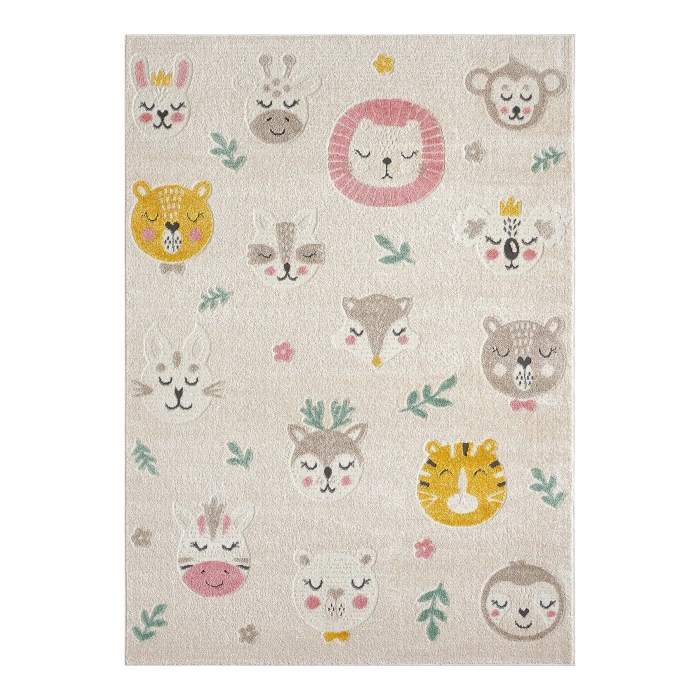 Yumuşak Dokuma Halı Sevimli Dostlar Leke Tutmaz Bebek Odası Çocuk Odası Genç Odası Halısı HAYVANLAR