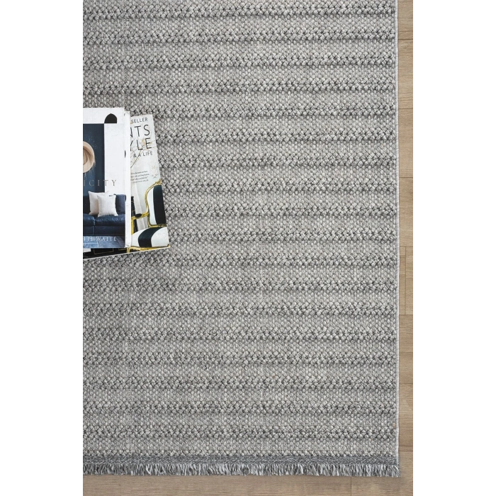 Gri Yumuşak Dokulu Halı Antre Yolluk Çocuk Odası Oturma Odası Salon Mutfak Halısı 0011