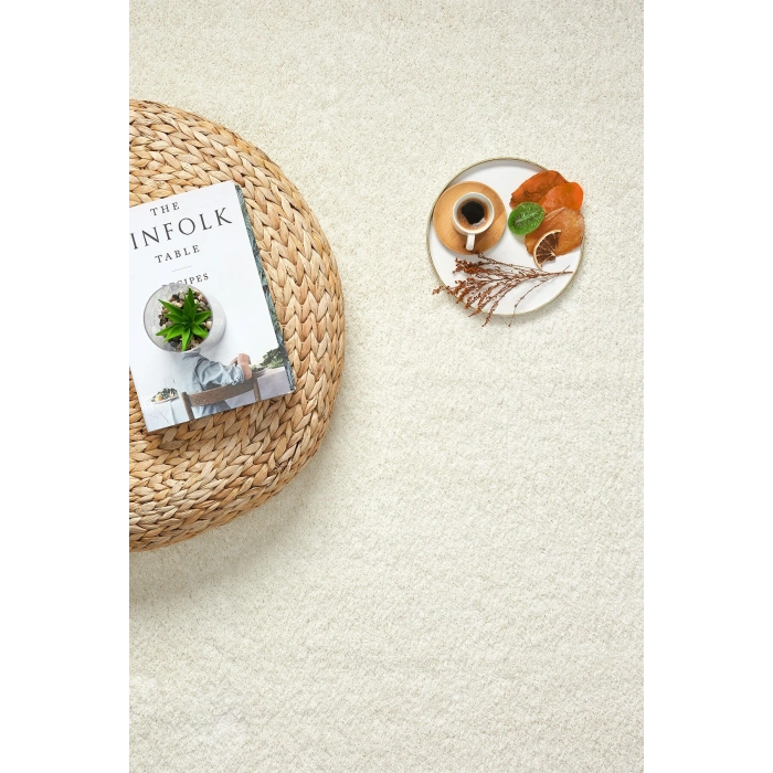 Dokuma Halı Krem Beyaz Yumuşak Halı Yolluk Çocuk Yatak Odası Oturma Odası Salon Mutfak Halısı BEYAZ