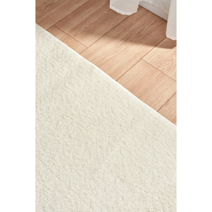 Dokuma Halı Krem Beyaz Yumuşak Halı Yolluk Çocuk Yatak Odası Oturma Odası Salon Mutfak Halısı BEYAZ
