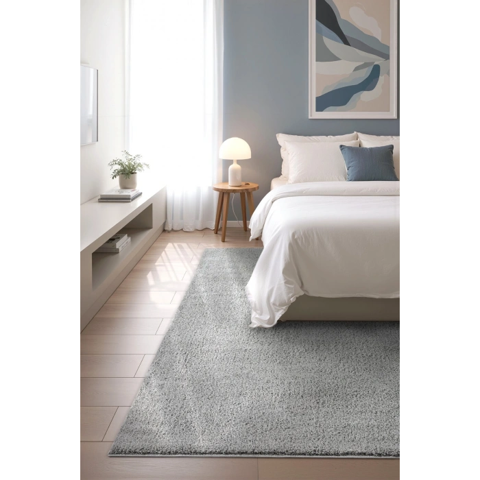 Dokuma Halı Gri Yumuşak Halı Yolluk Çocuk Yatak Odası Oturma Odası Salon Mutfak Halısı GRİ