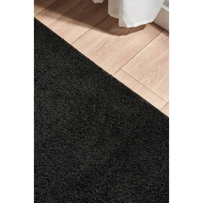 Dokuma Halı Siyah Yumuşak Halı Yolluk Çocuk Yatak Odası Oturma Odası Salon Mutfak Halısı SİYAH