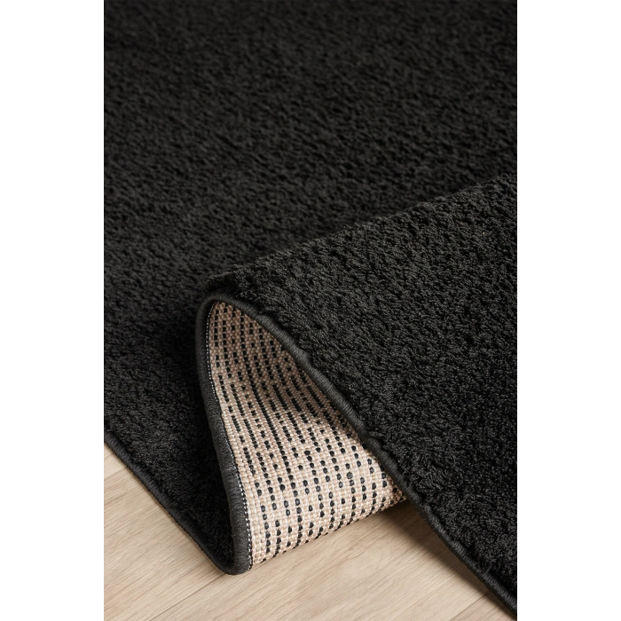 Dokuma Halı Siyah Yumuşak Halı Yolluk Çocuk Yatak Odası Oturma Odası Salon Mutfak Halısı SİYAH
