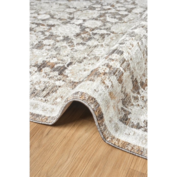 Eskitme Vintage Çiçekli Halı Bambu Polyester Oturma Odası Salon Mutfak Halısı 8