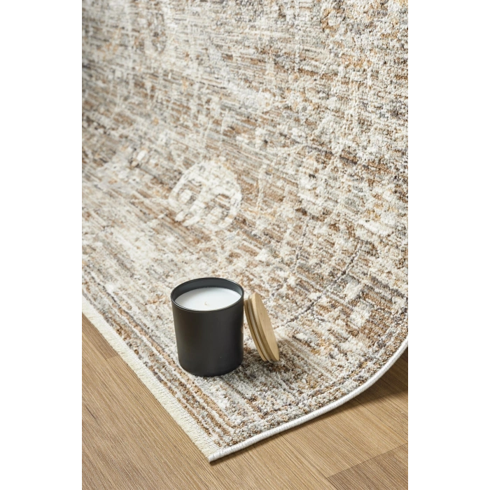 Eskitme Vintage Çiçekli Halı Bambu Polyester Oturma Odası Salon Mutfak Halısı 3